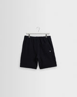 wax london men's Kurt - Dark Navy Jumbo Seersucker Shorts