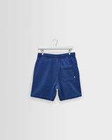 wax london men's Kurt - Indigo Dobby Textured Organic Cotton Shorts