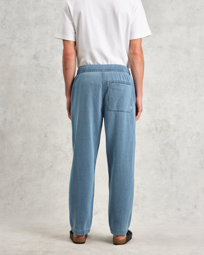 wax london Kurt - Indigo Organic Cotton Trousers