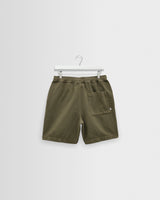 wax london men's Kurt - Khaki Crinkle Cotton-Linen Shorts