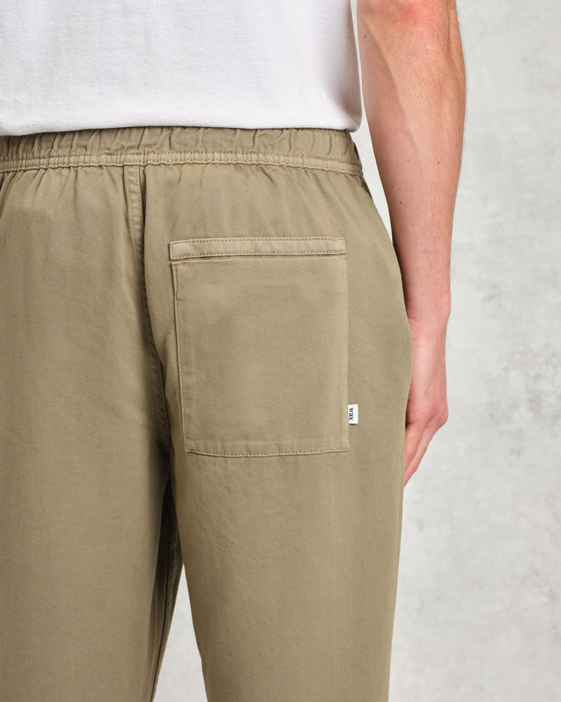 wax london Kurt - Light Khaki Organic Cotton Trousers