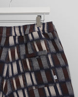 wax london Kurt - Navy And Red Ombre Grid Shorts