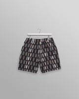 wax london Kurt - Navy And Red Ombre Grid Shorts