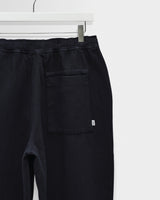 wax london men's Kurt - Navy Crinkle Cotton-Linen Relaxed Fit Trousers