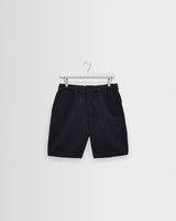 wax london men's Kurt - Navy Crinkle Cotton-Linen Shorts