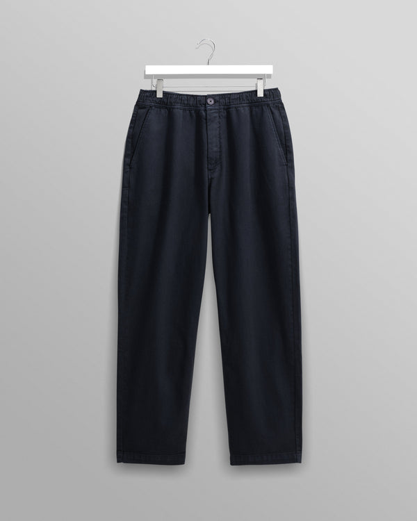 wax london Kurt - Navy Organic Cotton Trousers
