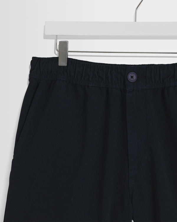 wax london men's Kurt - Navy Organic Cotton Twill Shorts