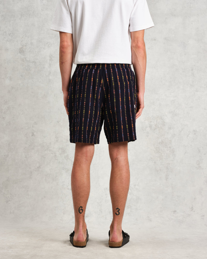 wax london Kurt - Navy Stripe Shorts