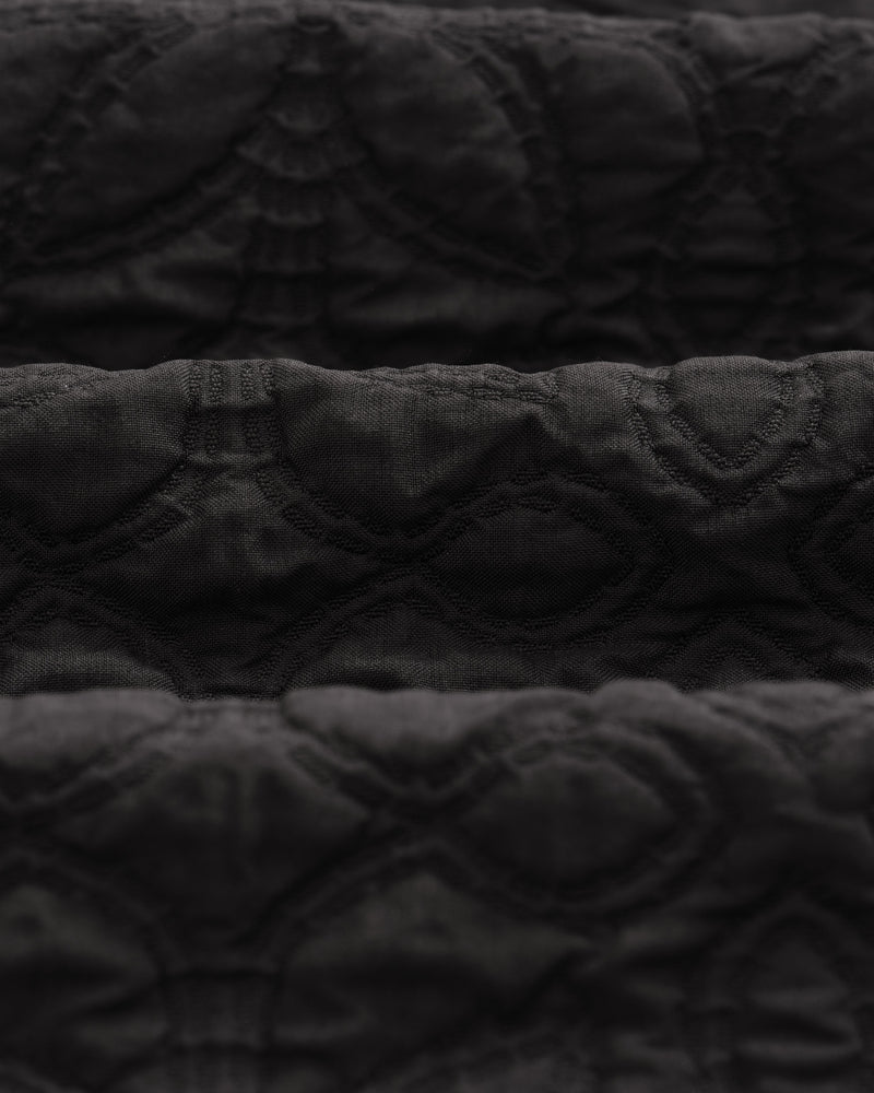 wax london Lomond - Black Petal Quilted Overshirt