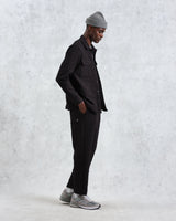 wax london Lomond - Black Petal Quilted Overshirt