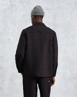 wax london Lomond - Black Petal Quilted Overshirt