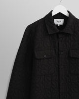 wax london Lomond - Black Petal Quilted Overshirt