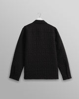 wax london Lomond - Black Petal Quilted Overshirt