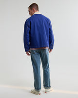 wax london men's Mason - Blue Canvas Work Jacket