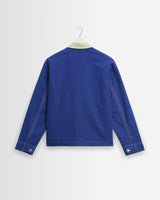 wax london men's Mason - Blue Canvas Work Jacket