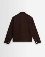 wax london men's Mason - Dark Brown Canvas Work Jacket