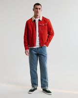 wax london men's Mason - Red Canvas Work Jacket