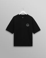wax london men's Milton - Black Stacked Text Graphic Organic Cotton T-Shirt