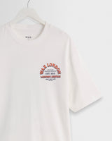wax london men's Milton - Off White Organic Cotton Laundry Graphic T-Shirt