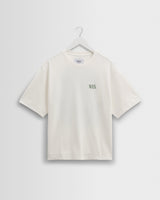 wax london men's Milton - White And Green Botanical Graphic Cotton T-Shirt