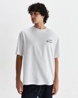wax london men's Milton - White Daffodil Graphic Organic Cotton T-Shirt