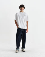 wax london men's Milton - White Daffodil Graphic Organic Cotton T-Shirt
