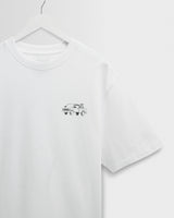 wax london men's Milton - White Daffodil Graphic Organic Cotton T-Shirt