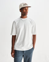 wax london men's Milton - White Organic Compact Cotton T-Shirt