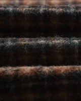 wax london men's Osier - Navy And Brown Drawn Check Jacket
