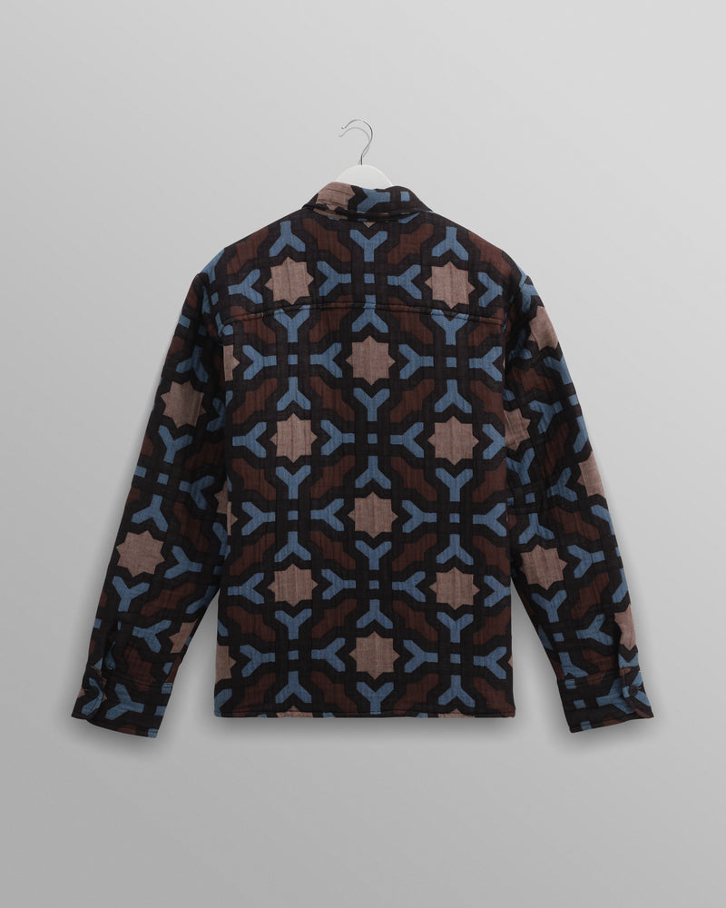 wax london Otto - Multicolour Geometric Jacquard Overshirt