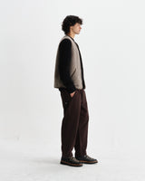 wax london men's Paragon - Natural Reversible Nylon And Wool Gilet