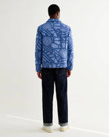 wax london men's Park - Bright Blue Tonal Applique Jacket