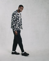 Iggy - Navy Geometric Jacquard Jacket