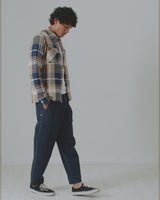 Whiting Overshirt Navy/Yellow Spear Check
