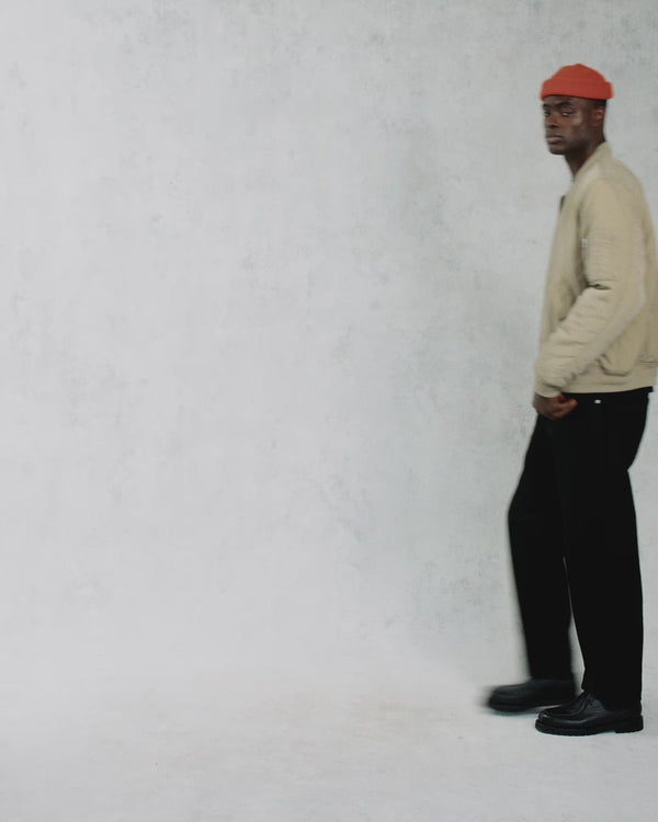 Malvern - Washed Khaki Nylon Bomber Jacket