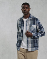 Whiting - Navy Spear Check Overshirt