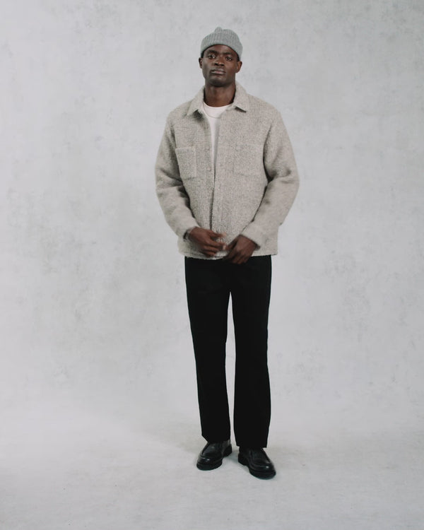 Mount - Natural Reversible Boucle Wool Overshirt