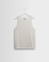 wax london men's Prim - Ecru Open Knit Vest