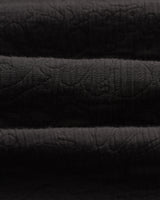 wax london men's Rockley - Black Floral Quilted Cotton Overshirt