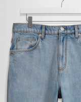 wax london men's Russell - Light Blue Wash Straight Fit Denim Jeans