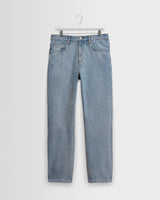 wax london men's Russell - Light Blue Wash Straight Fit Denim Jeans