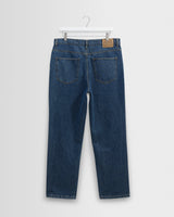 wax london men's Russell - Mid Blue Straight Fit Denim Jeans