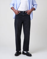 wax london men's Russell - Washed Black Straight Fit Denim Jeans