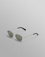 wax london Savona - Silver Metal Rectangular Sunglasses