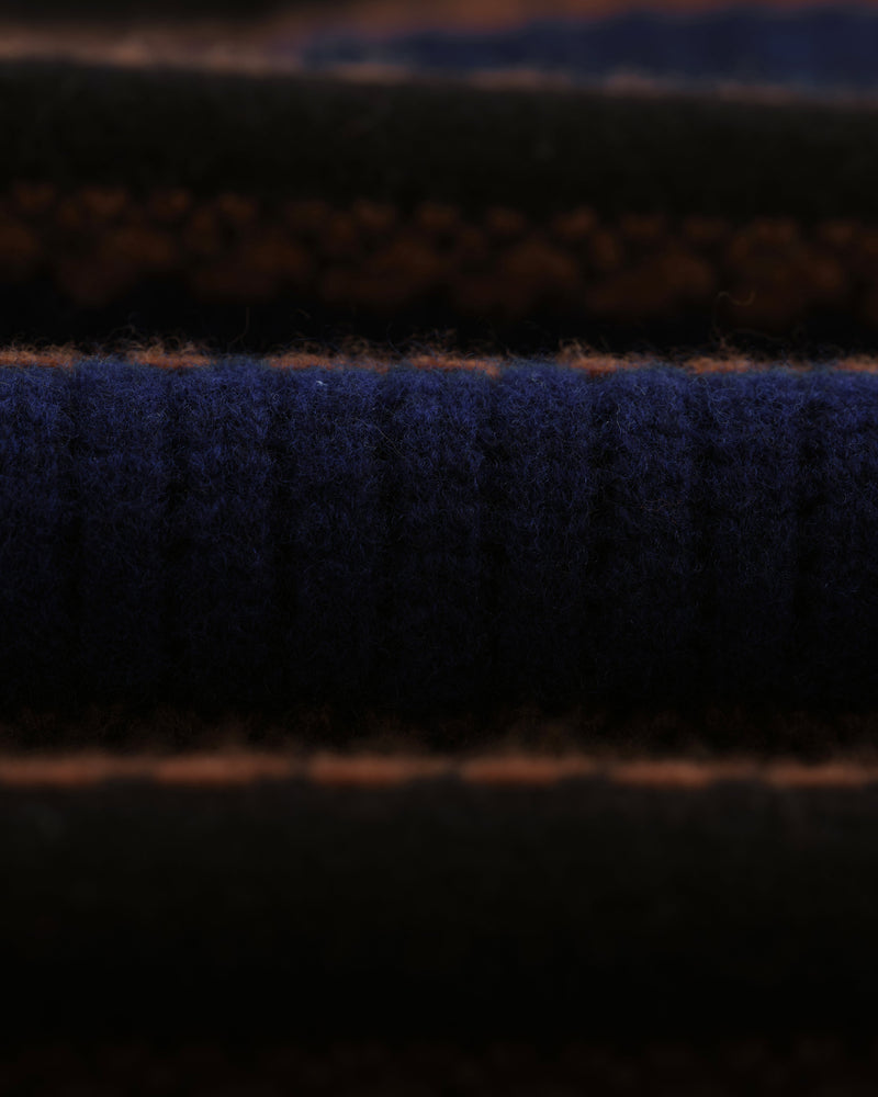 wax london Scafell - Black Pointelle Stitch Jumper