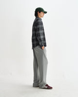 wax london men's Shelly - Navy And Multicolour Seersucker Flannel Shirt