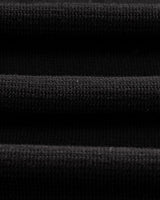 wax london men's Shore - Black Textured Long-Sleeve Polo Shirt