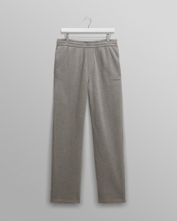 wax london men's Ska - Grey Embroidered Logo Loopback Cotton Joggers