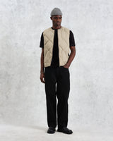 wax london Skye - Khaki Quilted Nylon Gilet