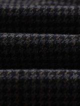 wax london men's Stan - Navy And Grey Puppytooth Check Wool Car Coat
